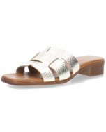 Metallic bronzen slippers 
