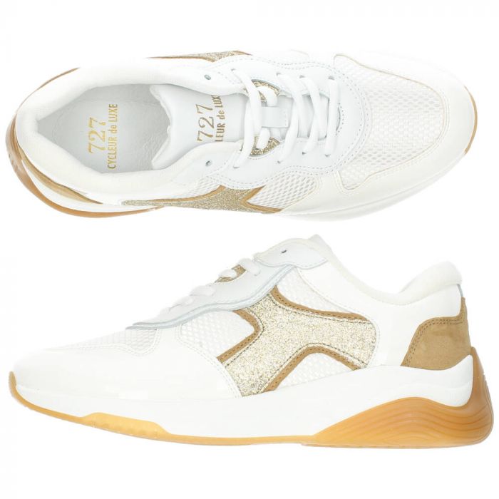Witte sneakers Aerobic Cycleur Luxe | BENT.be