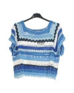 Blauwe crochet T-shirt