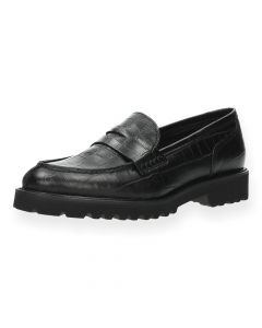 Zwarte loafers Croco