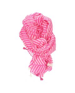 Roze gestreepte sjaal